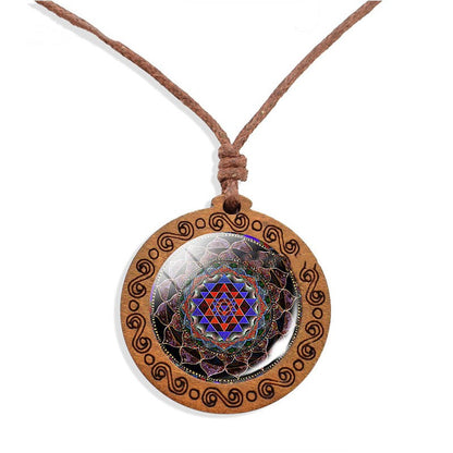 Collana Mandala Legno