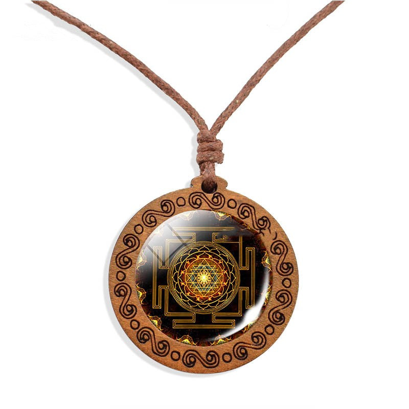 Collana Mandala Legno