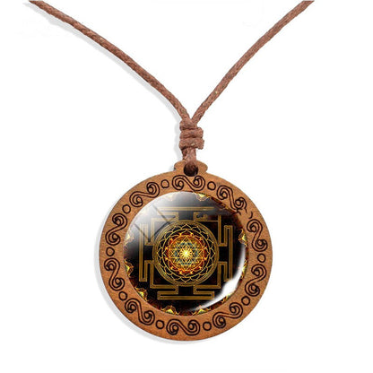 Collana Mandala Legno