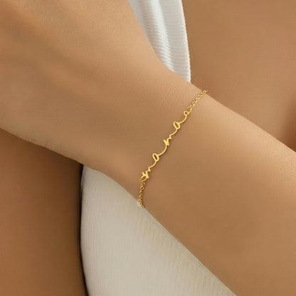 Braccialetto lettere pendente