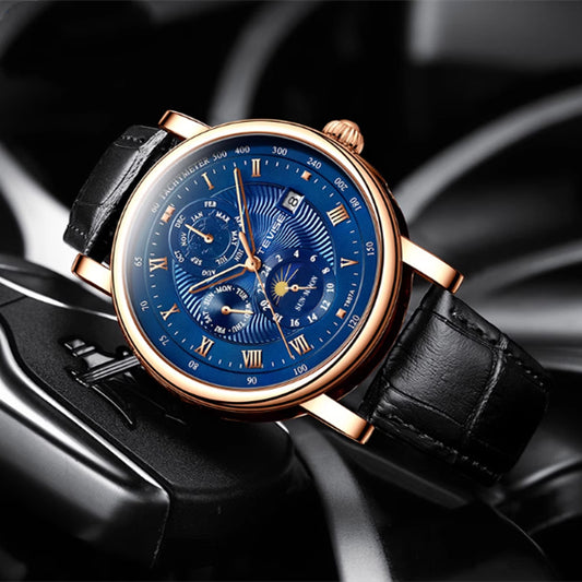 Orologio meccanico luna e stelle