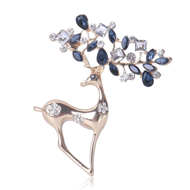 Spilla cervo strass