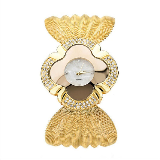 Orologio quadrante specchio fiore