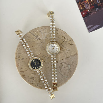 Orologio bracciale con perle classico