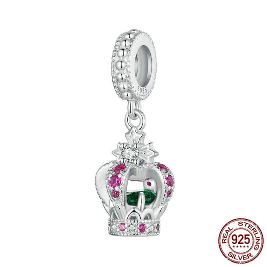 Pendente corona argento platino