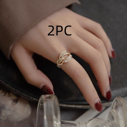 Anello zirconi incastonati