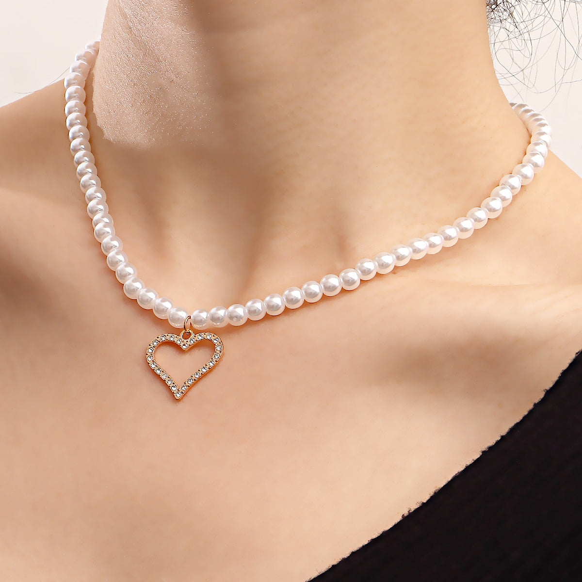 Collana perla barocca cuore