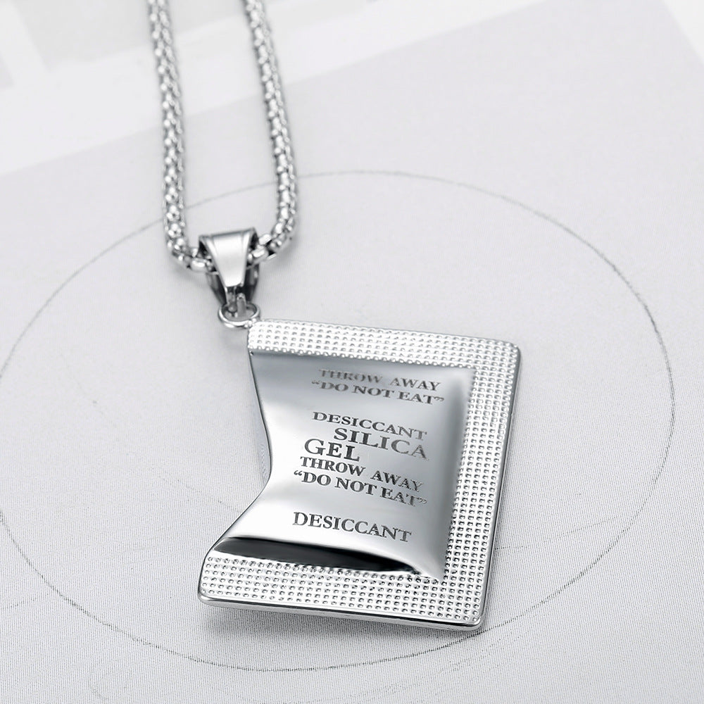 Collana pendente in titanio da uomo