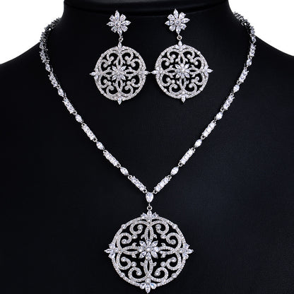 Parure collana e orecchini zircone