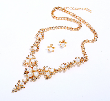 Orecchini perla e strass