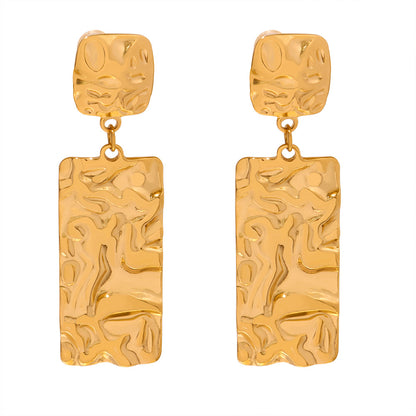 Orecchini quadrati placcati oro