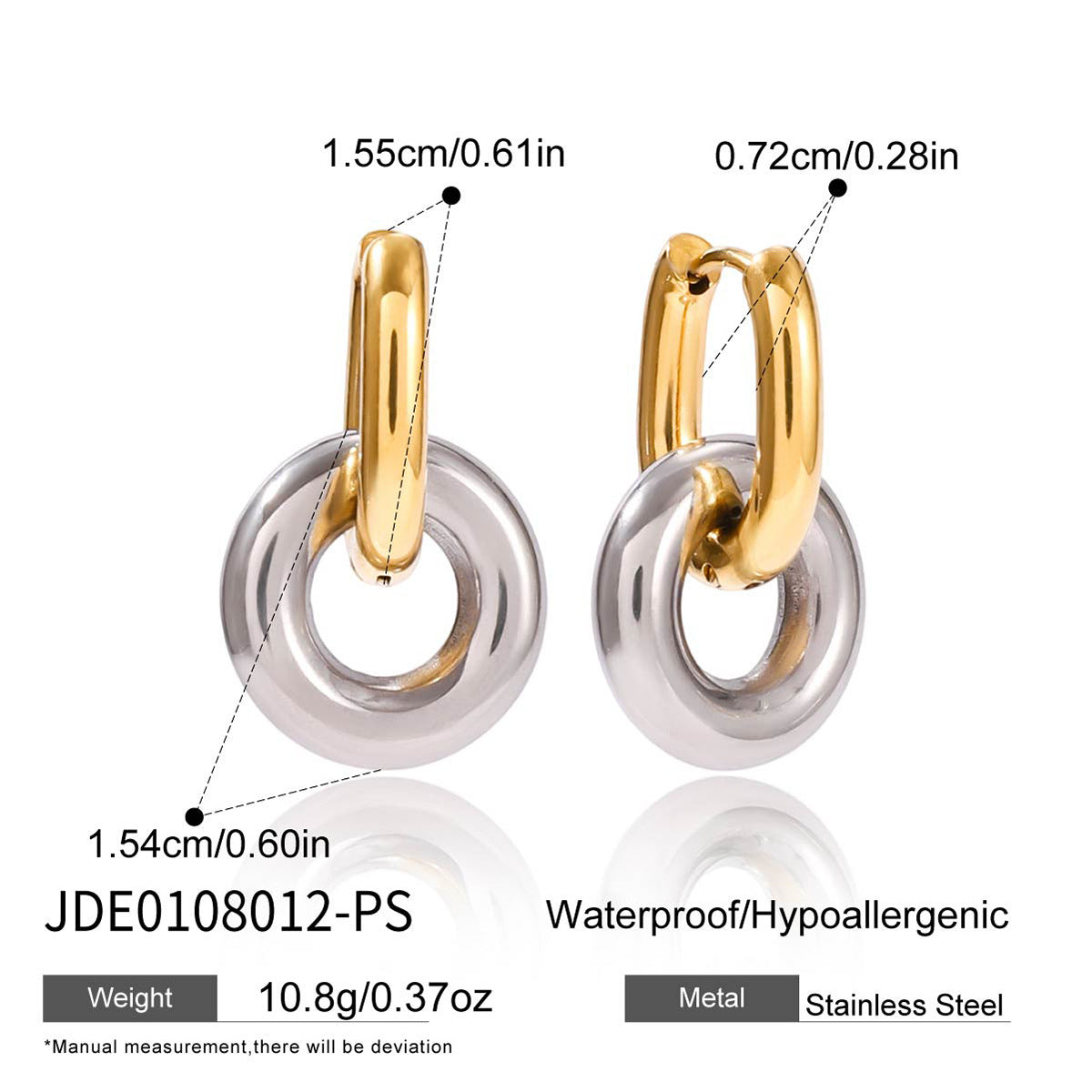 Orecchini Clip Titanio