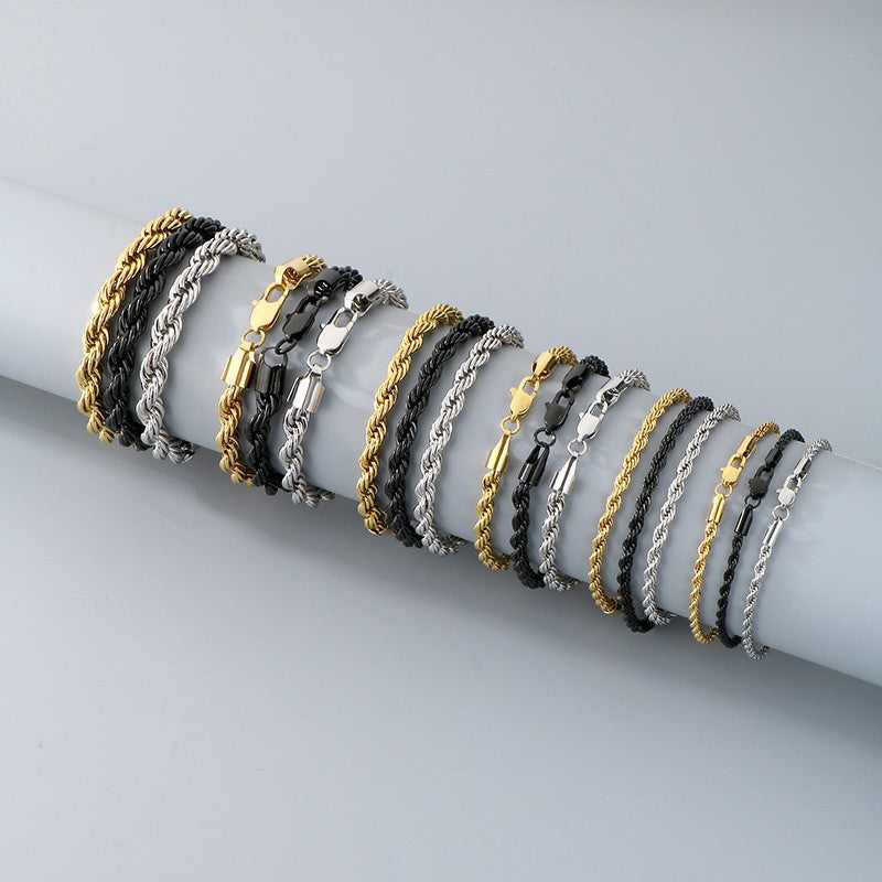 Bracciale catena intrecciata