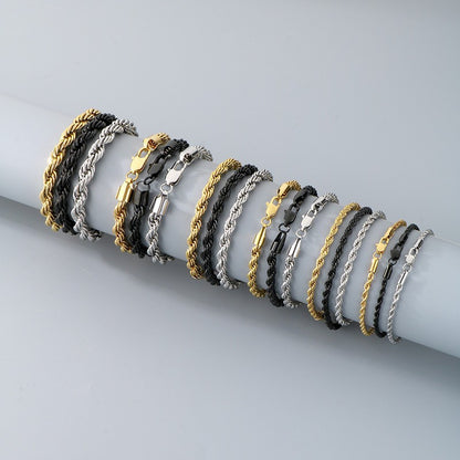 Bracciale catena intrecciata