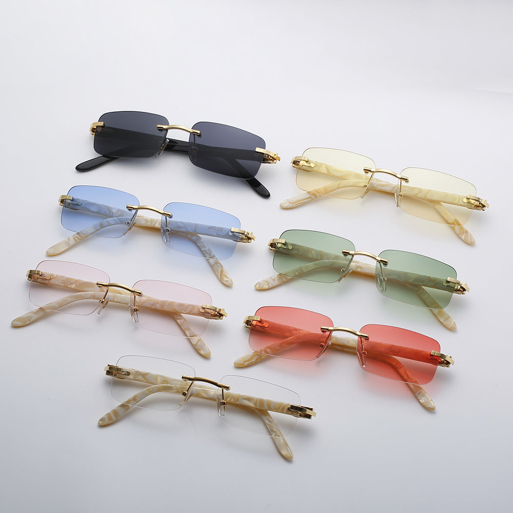 Occhiali rimless quadrati piccoli