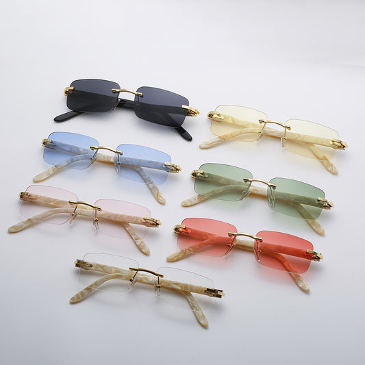Occhiali rimless quadrati piccoli