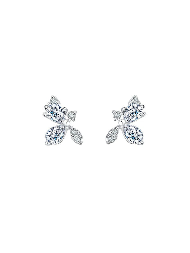 Orecchini farfalla diamante argento 925