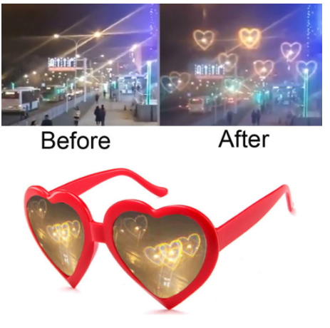 Occhiali da sole a cuore