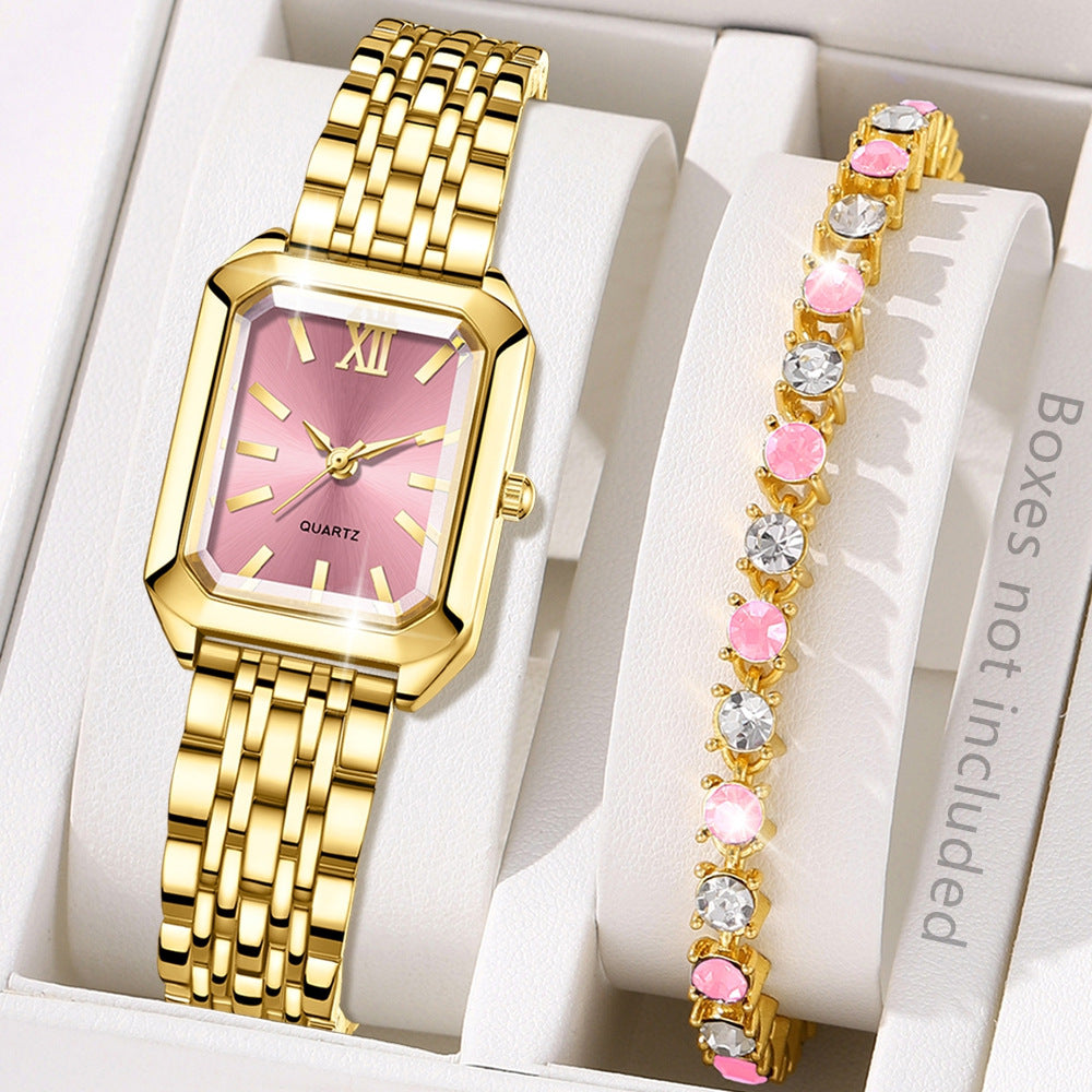 Orologio quadrato al quarzo da donna