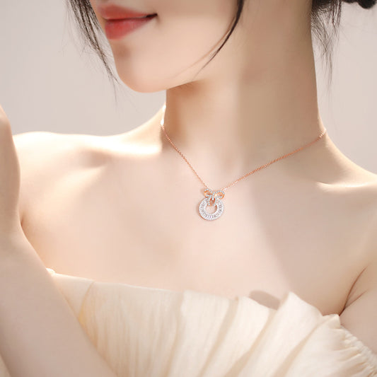 Collana argento fiocco cuore