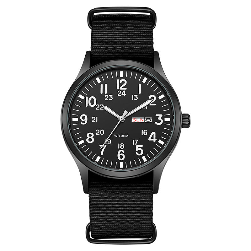 Orologio quarzo cinturino nylon calendario