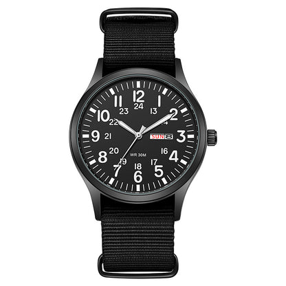 Orologio quarzo cinturino nylon calendario