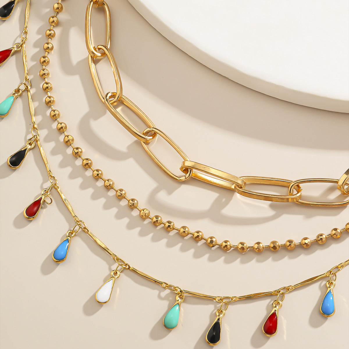 Collana Goccia Multicolore