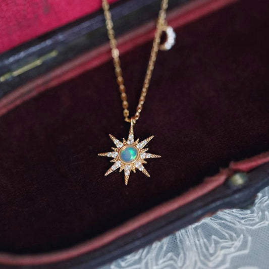 Collana stella a otto punte zircone