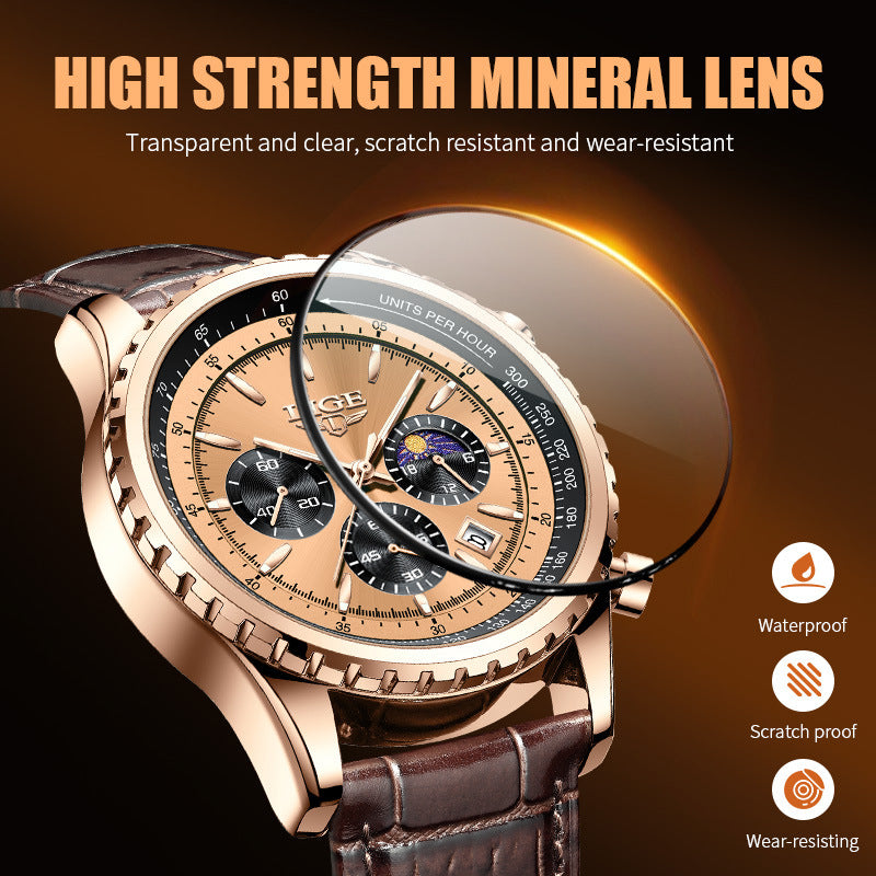 Orologio sportivo multifunzione cronografo impermeabile