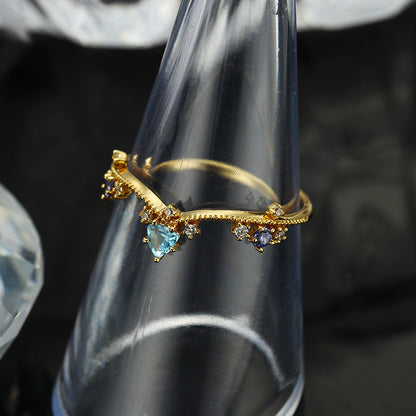 Anello Topazio Blu