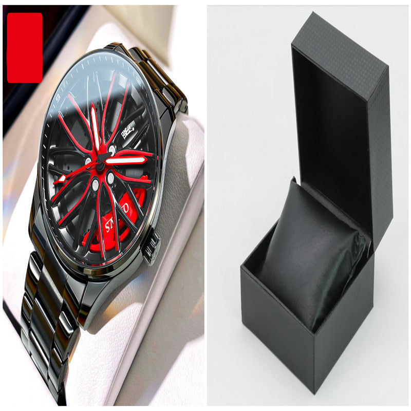 Orologio uomo traforato luminoso al quarzo