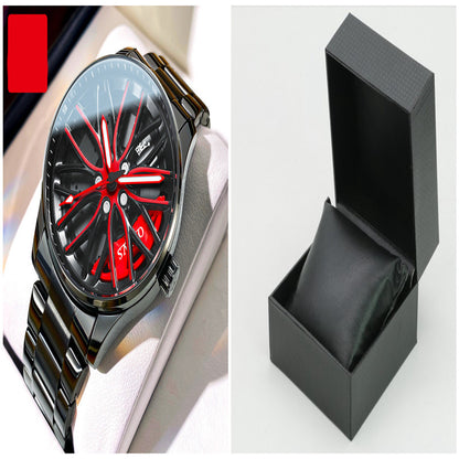 Orologio uomo traforato luminoso al quarzo