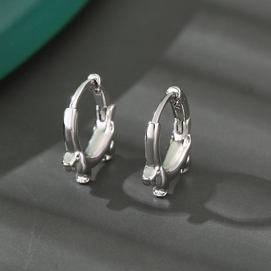 Orecchini clip geometrici rotondi da donna