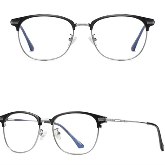 Occhiali anti luce blu retrò piatti