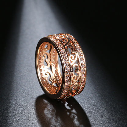 Anello zirconi doppio strato