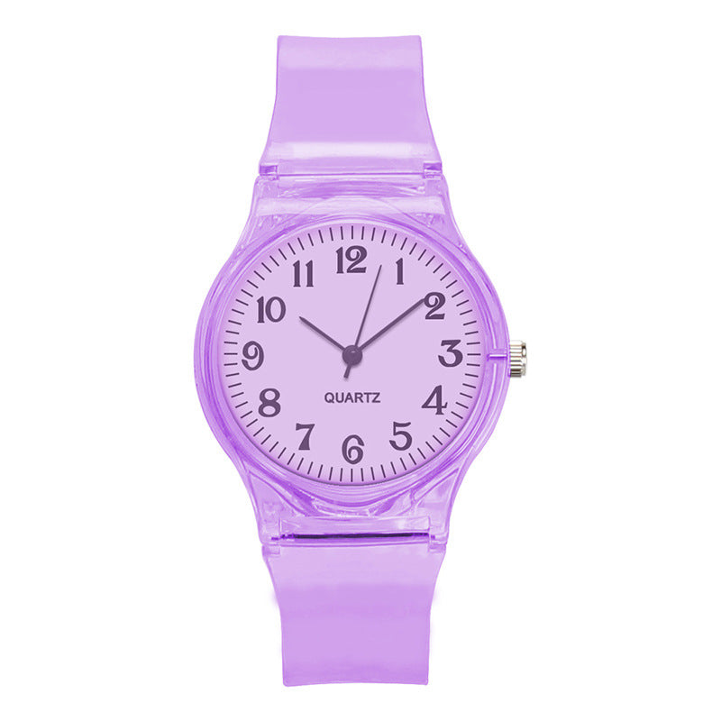 Orologio cinturino trasparente