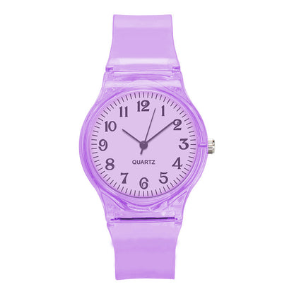 Orologio cinturino trasparente