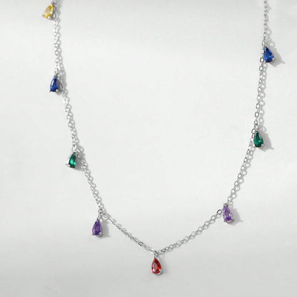 Collana gocce colorate