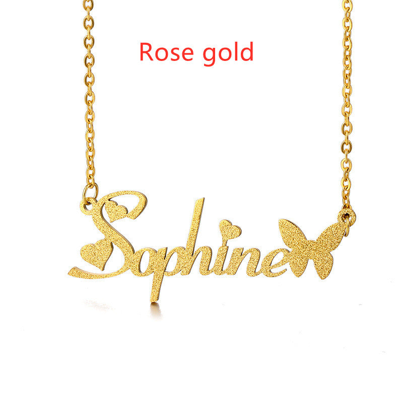Collana charm farfalla satinata