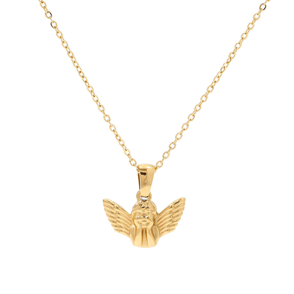 Collana ciondolo angelo placcato oro