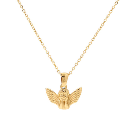 Collana ciondolo angelo placcato oro