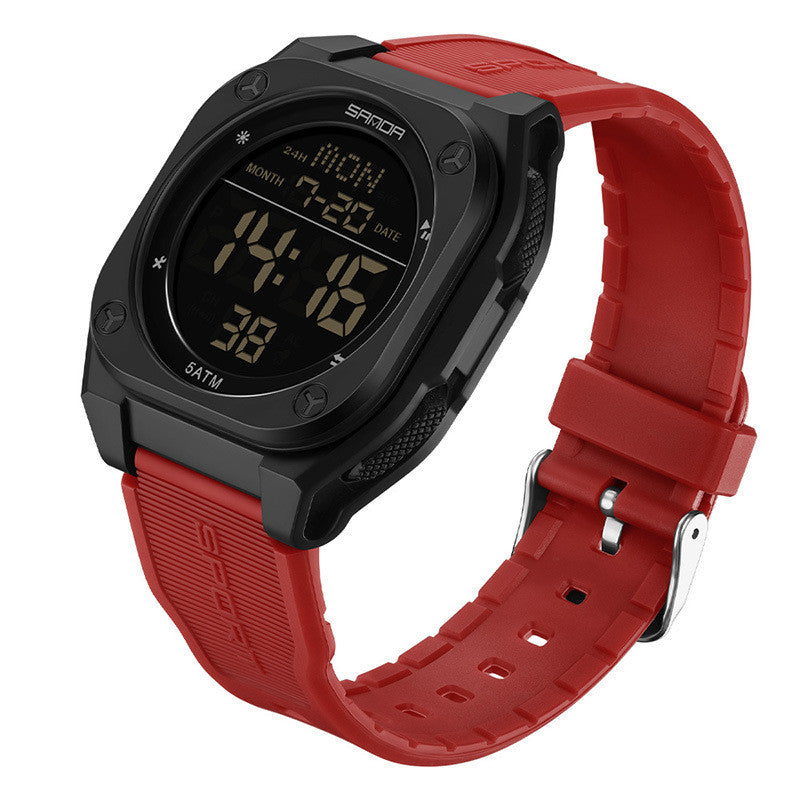 Orologio digitale trasparente quadrato
