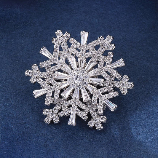 Spilla Fiocco di Neve Rotante