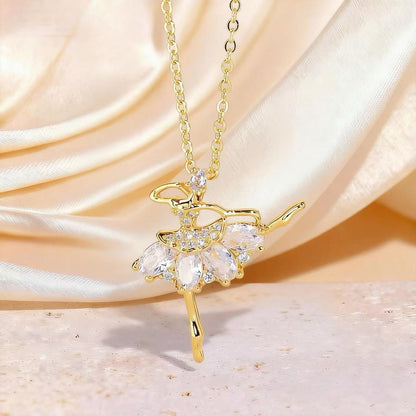 Collana ballerina con cristalli