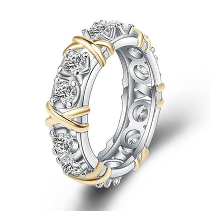Anello rame zircone color oro