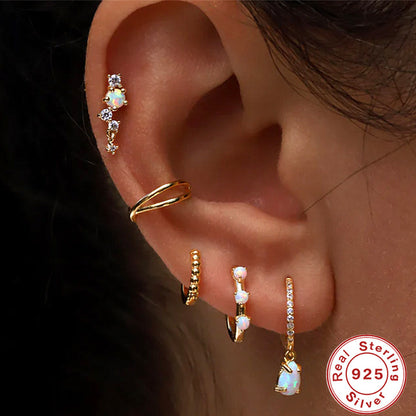 Orecchini opale in argento sterling