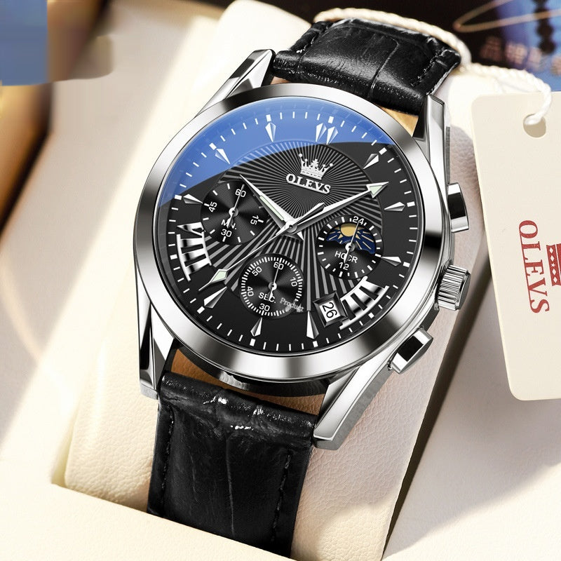 Orologio da uomo con calendario multifunzione