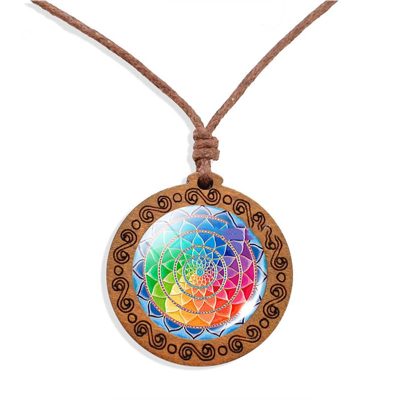 Collana Mandala Legno