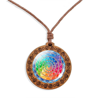Collana Mandala Legno