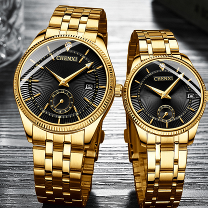 Coppia di orologi con cinturino acciaio